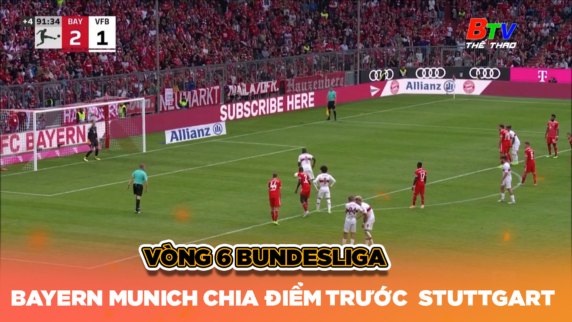 Vòng 6 Bundesliga – Bayern Munich chia điểm trước Stuttgart